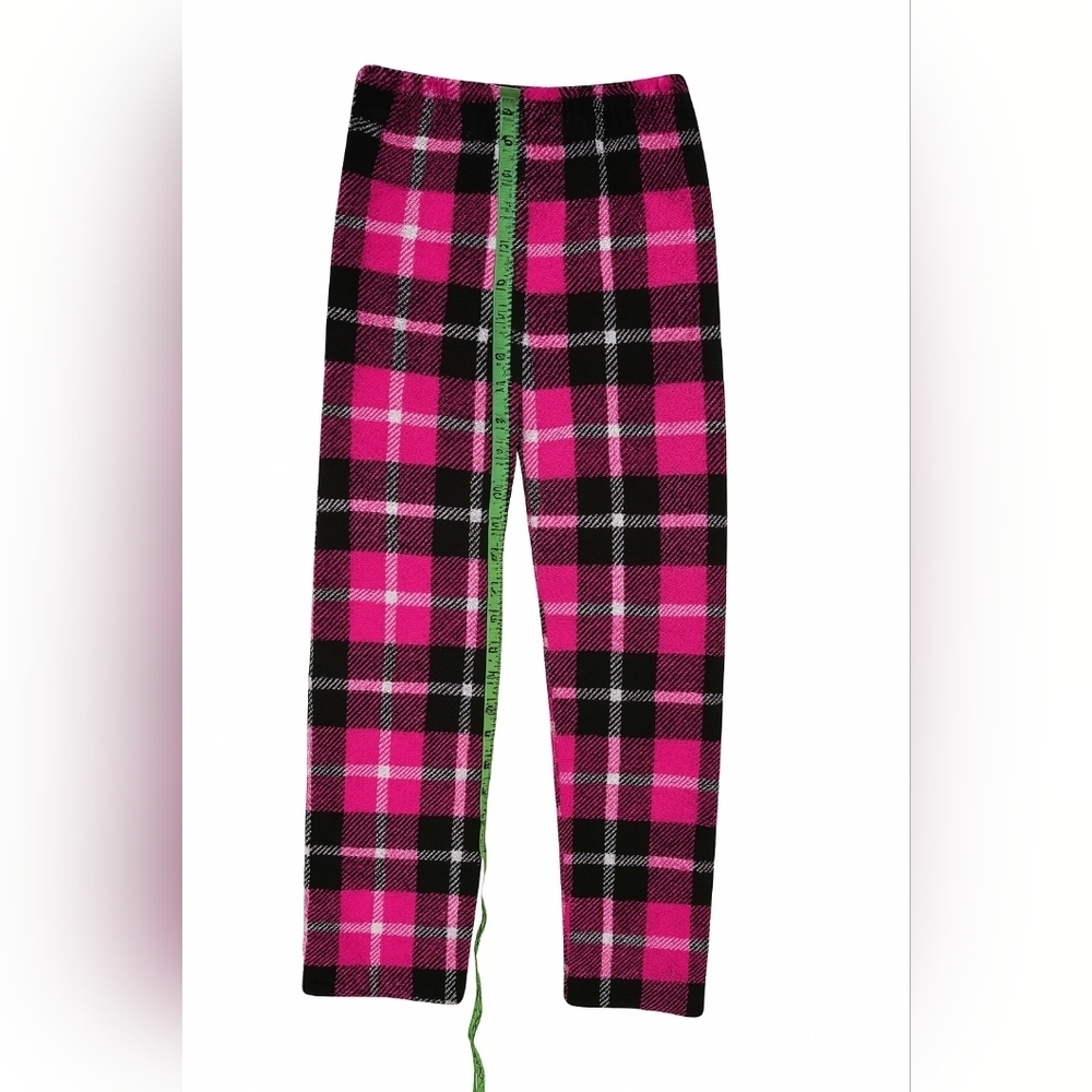 Women's Pink And Black Plaid Pajama Pants (M) - Picture 4 of 11